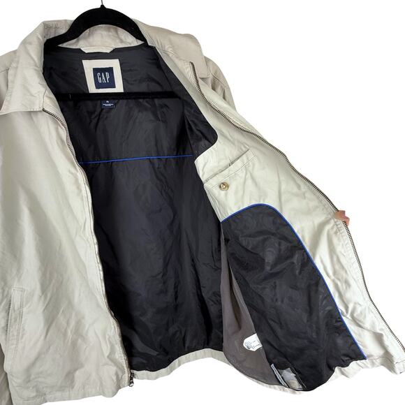 Men's GAP Vintage-Style Golf Dad Harrington Jacket '80s Bomber Stone/Khaki - XL - Picture 5 of 11